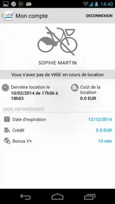 Vélib' android App screenshot 2